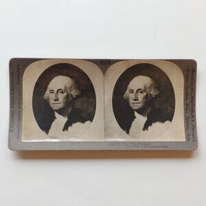 Antique Stereograph Card George Washington The First President Made in USA